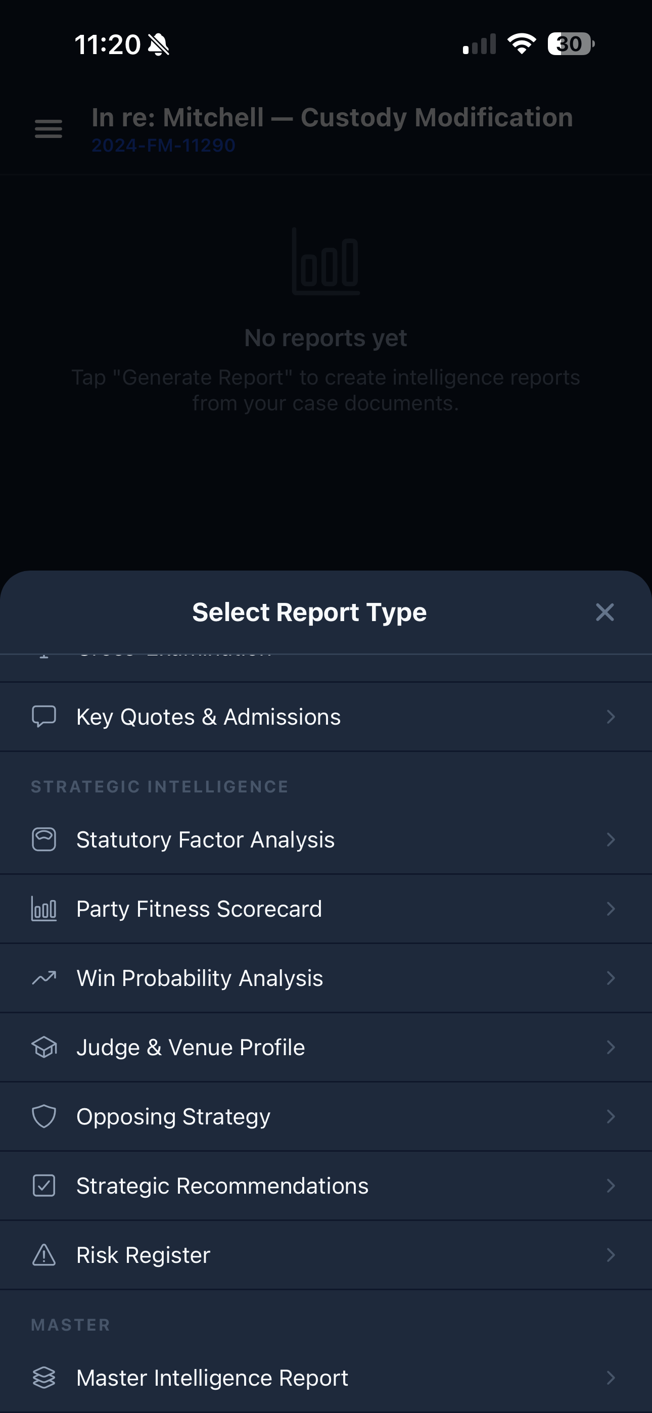 Intelligence report types