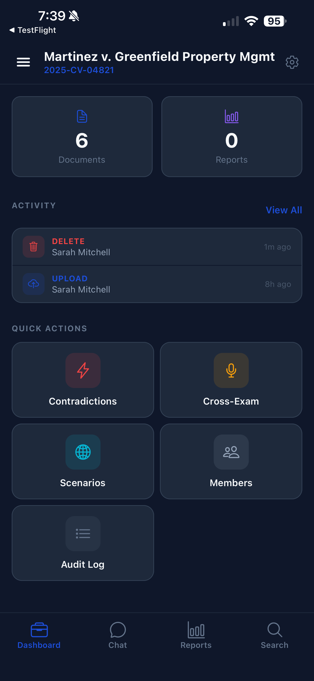 TrialIntel Case Dashboard
